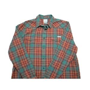 Lucky‎ Brand Men's Flannel Shirt Red Gray Plaid Western Long Sleeve Cowboy XXL